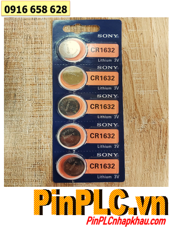 COMBO 1vỉ 5viên Pin Sony CR1632 Lithium 3.0v (140mAh) chính hãng _Giá chỉ 85.000đ/Vỉ 5viên